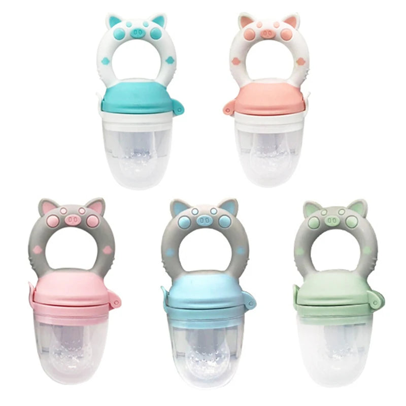 Baby Nipple Soother Fresh Food Silicone Baby Feeder Cups Kids Fruit Feeding Nipple Bottles Safe Supplies Nipple Teat Cup