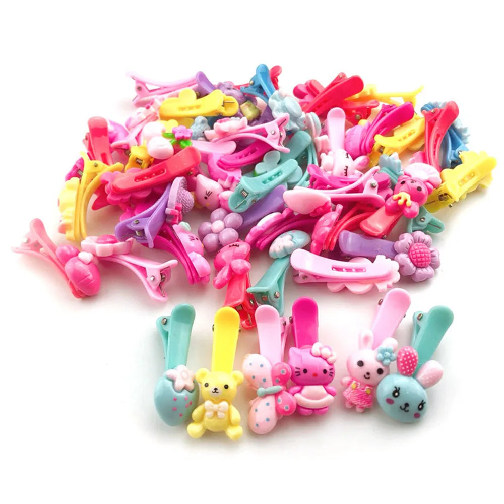 10 pcs/Set Girls Hairpin Baby Fruit Flower Barrettes Newborn Candy Colors Hair Clip Kid Hair Accessories Alligator Clips Pin