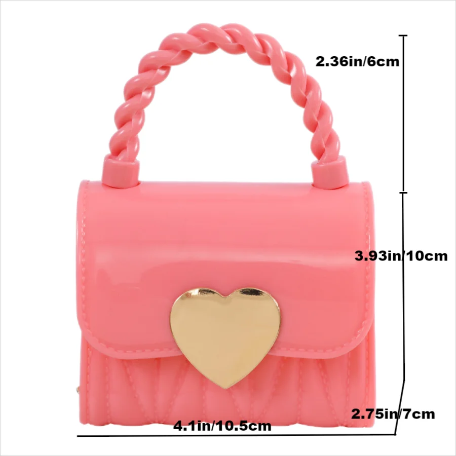 Love chain shoulder bag, lightweight mini tote, waterproof fashion crossbody bag for girls