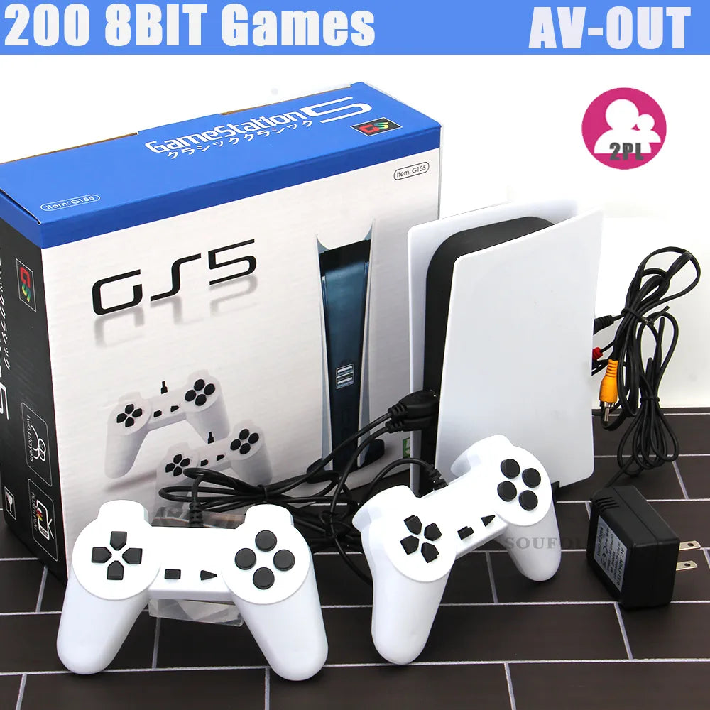 New GS5 Game Station 5 Video Game Console With 200 Classic Games 8 Bit TV Consola Retro USB Wired Handheld Game Player AV Output