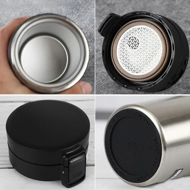 0.5L Thermal Mug Double Wall 304 Stainless Steel Coffee Cup Tea Vacuum Flask Thermos Water Bottle Leak-proof Thermos Mug Coffee