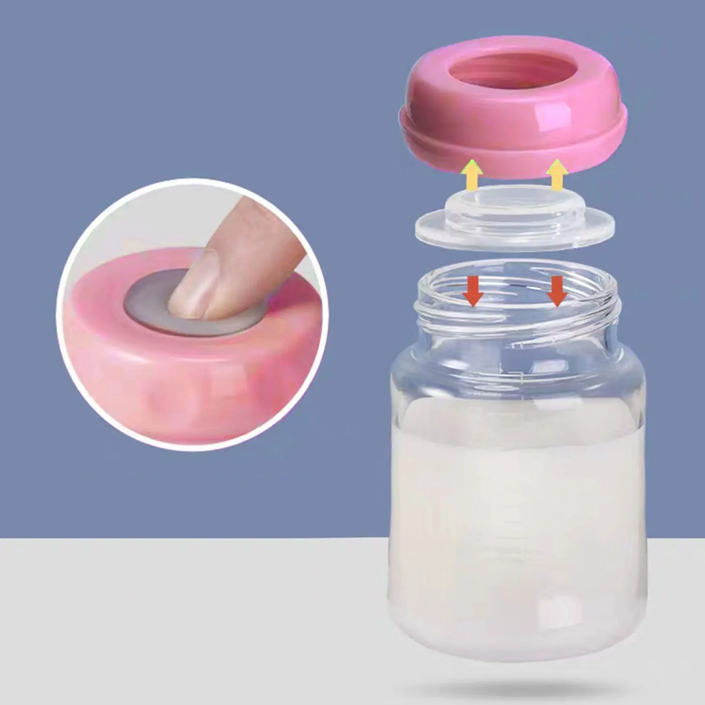 125ml back milk storage cup, made of safe PP material, BPA free, preferred storage tool for breastfeeding milk storage