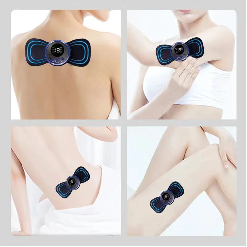 EMS Pulse Neck Massager Sticker Tens Cervical Massageador Tens Cervical Electrode Gel Pads Muscle Stimulator Neck Pain Relief