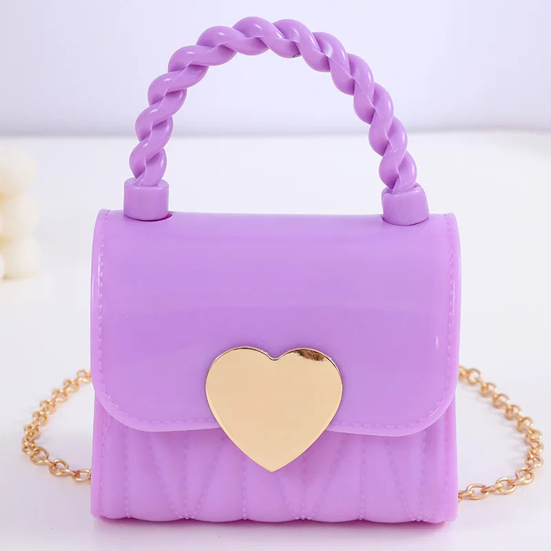 Love chain shoulder bag, lightweight mini tote, waterproof fashion crossbody bag for girls